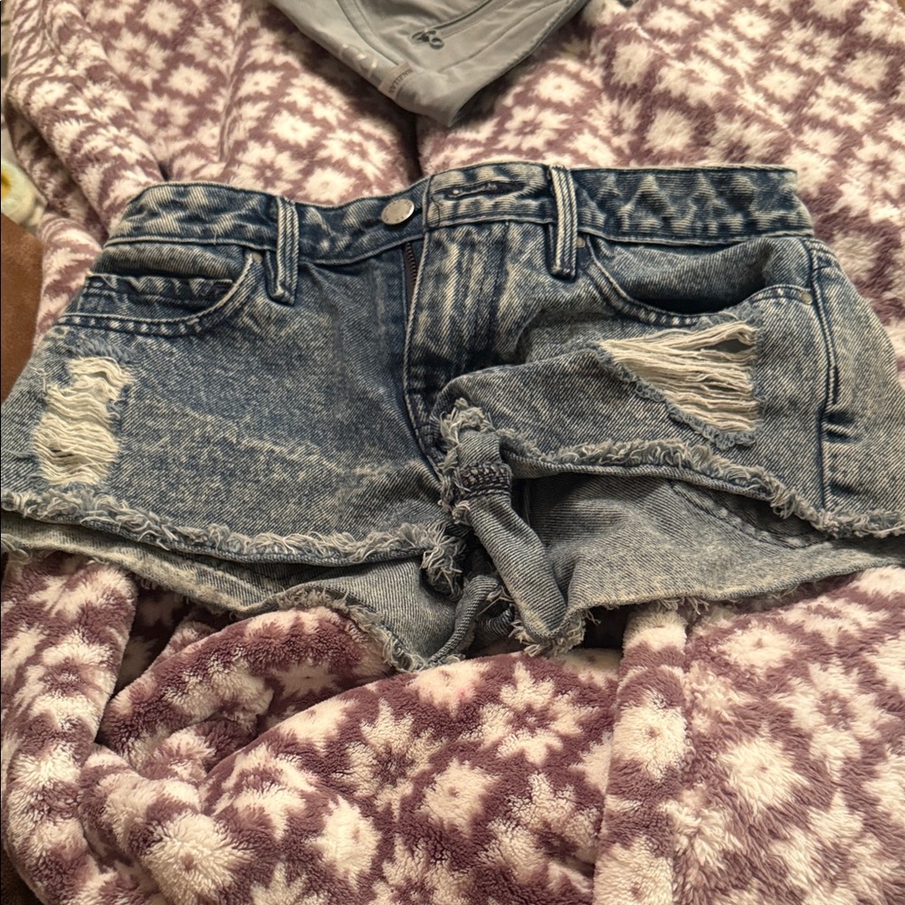 Distressed Denim Women Shorts